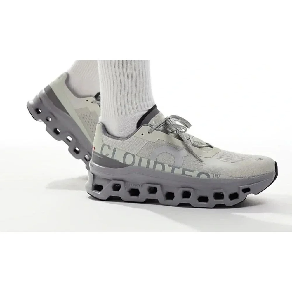 ON‎ CLOUD MEN'S CLOUDMONSTER ATHLETIC SHOES ICE ALLOW GRAY NEW 12